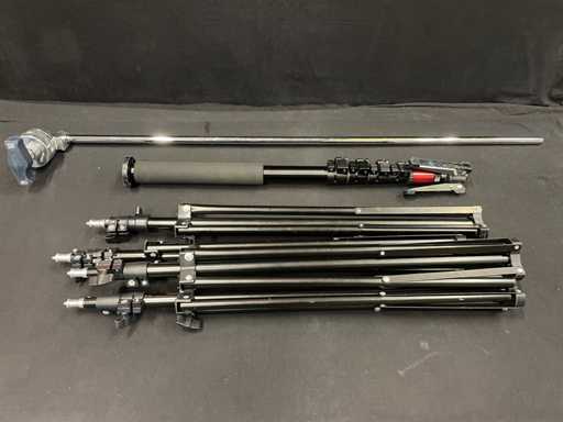 Een set van verschillende licht- en camerastandaards