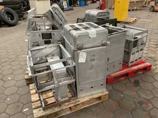 Verschillende veldkeuken apparatuur