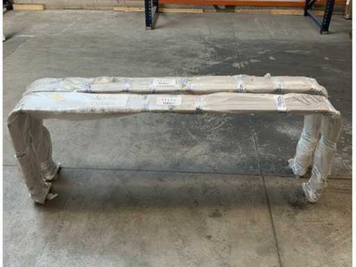 Soutien fixe double en acier inoxydable Biinox - 06533S