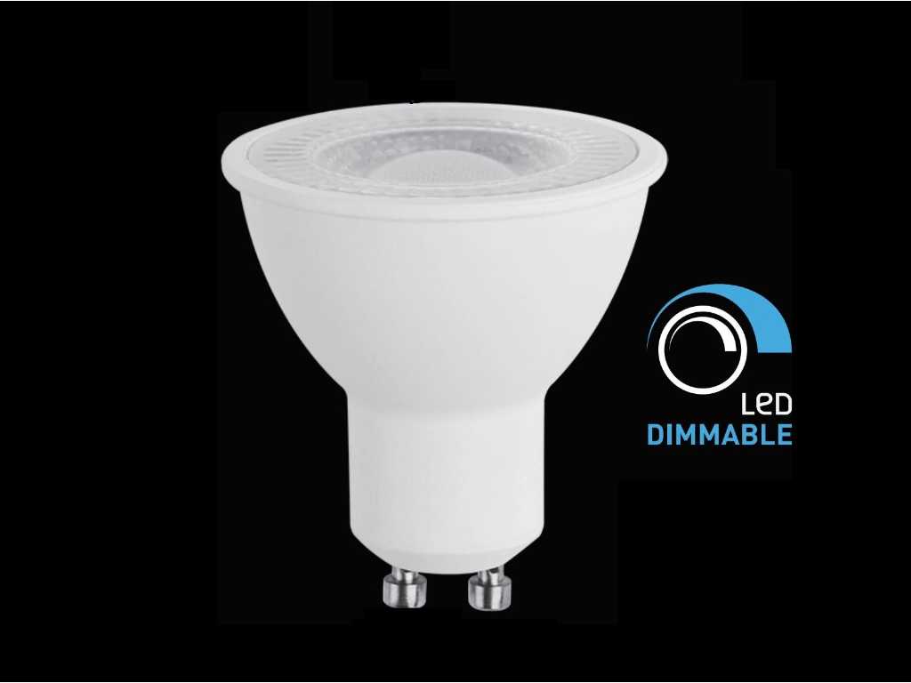 100 x 7W GU10 LED Spot Dimmable with lens 4000K