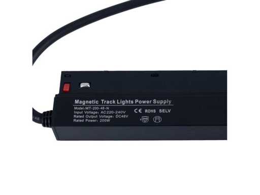 2 x Transformateur pour rail magnétique – 48V – 200W – Noir