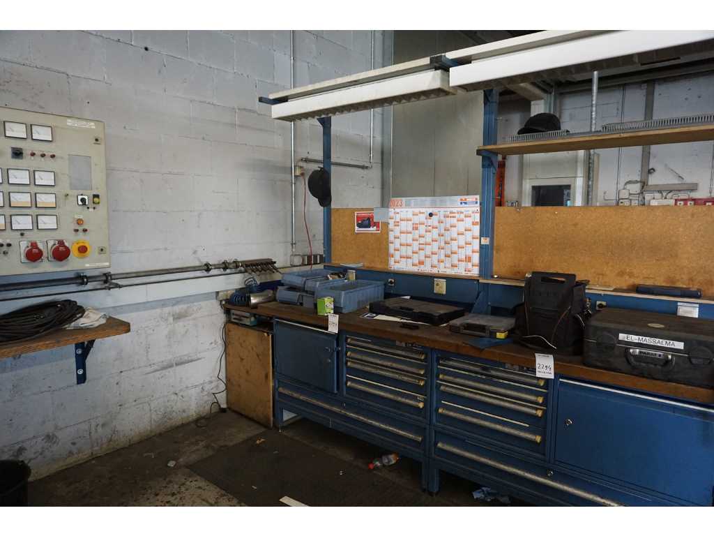 Garant workbench with content