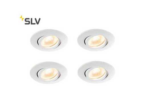 50 x SLV Easy Install Ultralage LED inbouwspots, Wit