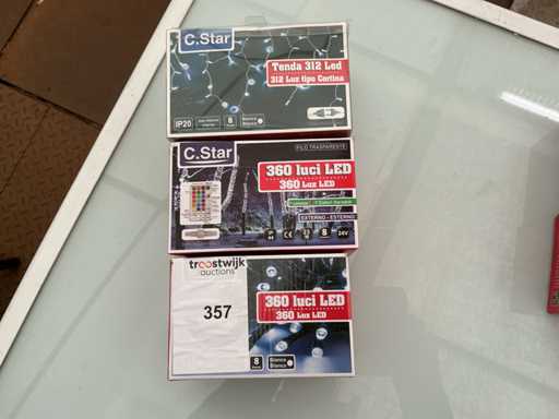 C.Star. IP20+IP44. Innen- / Außenbereich, Weihnachts-LED-Beleuchtung. (3-fach)