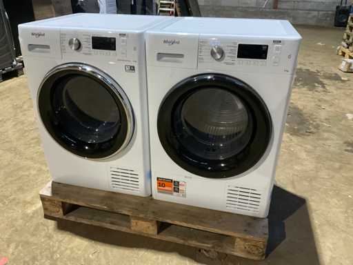 Whirlpool FFTM119X2BXYBE & FFTCM118XBBE Wasdroger (2x)