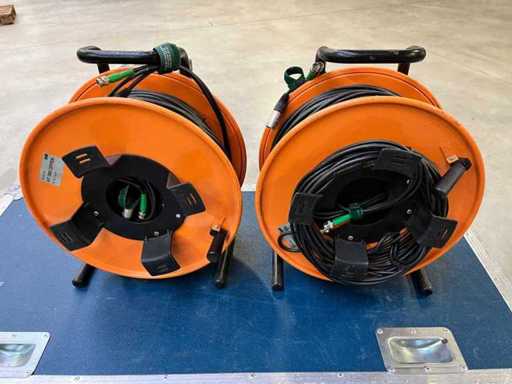 2er Set XLR + BNC - Kabeltrommeln, inkl. RG59-Leitungen