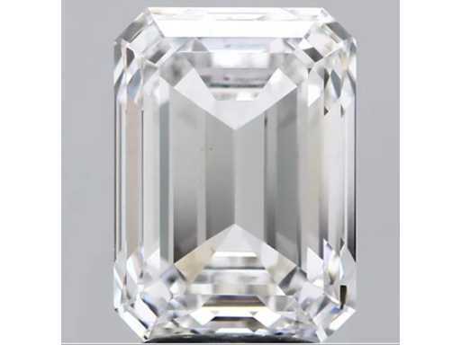 Diamant cu tăietură smarald, certificat 5,05 carate