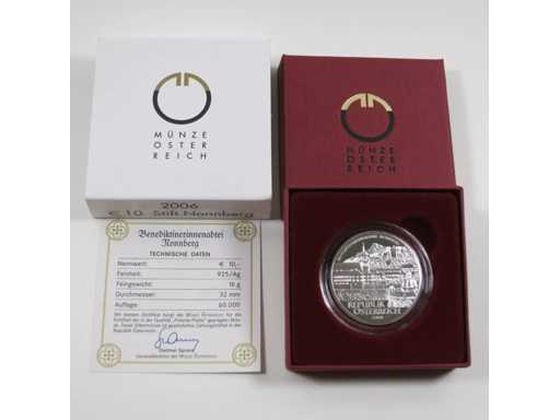 Austria 10 Euro 2006 Zilveren Bewijs Stift Nonnberg