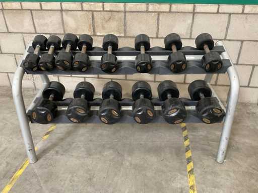 Lifemaxx Rastrelliera per manubri con manubri