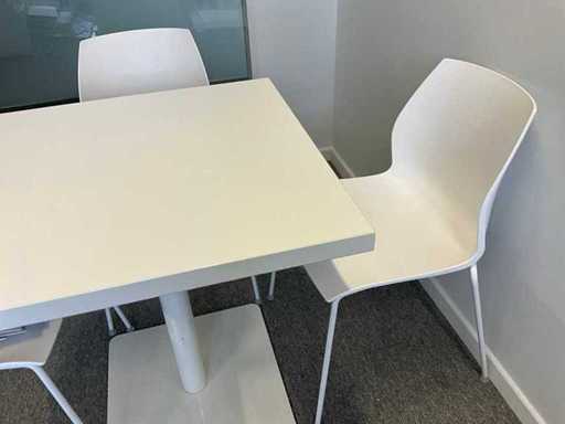 Vierkante tafel met 4 stoelen