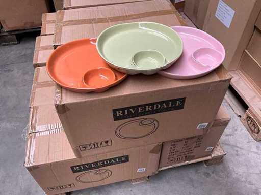 Farfuria Riverdale Tapas ?23cm ceramică de diverse culori (120x)