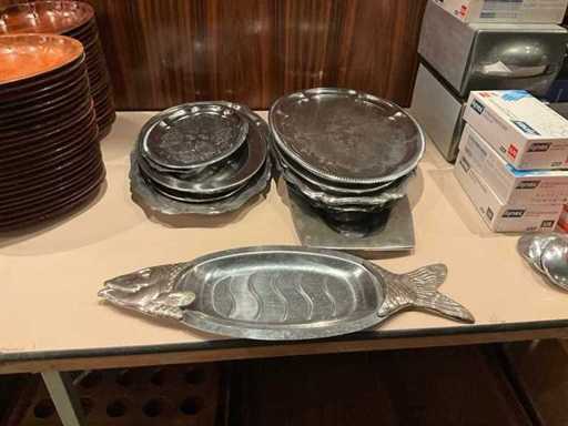 Rvs serveerschalen (22x)