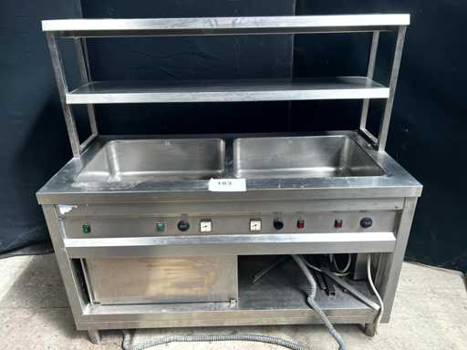 Elektrische Dubbele Bron Bain Marie / Hete het Dienen Teller