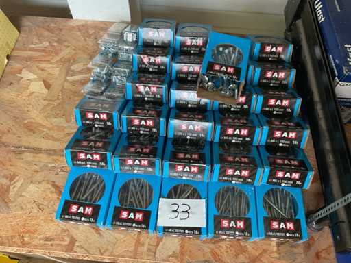 30 boîtes de boulons à bois