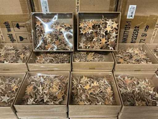 Fournée de bouleau étoilé 2,5 cm de lavis doré 150 pièces/pack (260 paquets)