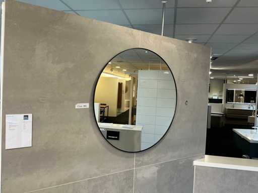 Detremmerie Rond Matzwart 90cm Spiegel