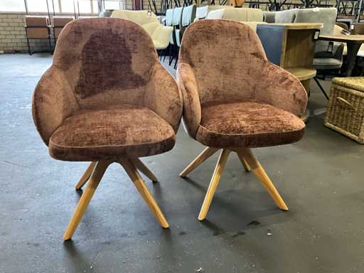 Riviera Maison Chaise de salle à manger pivotante (2x)