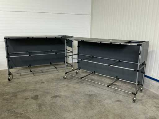 Transport trolley with shelves (2x)