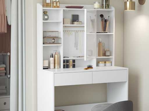 Kaptafel met LED-spiegel, 3 kleuren, instelbare helderheid