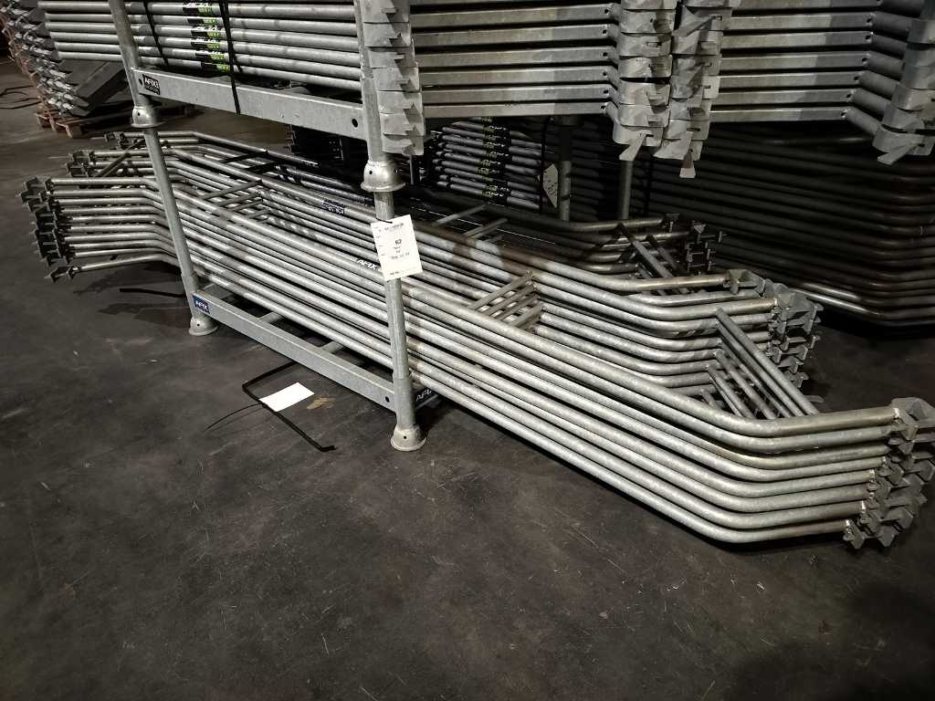 Afix - Garde-corps extérieur pour échafaudage en aluminium 2,57 x 2,00 m (20x)