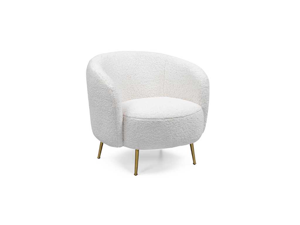 1 x fauteuil compact teddy blanc