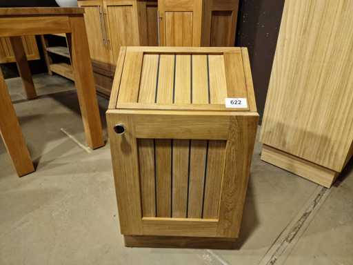 Bali en boîte en lin en teck Line avec porte battante et porte battante