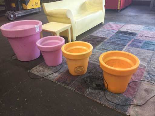 Bloom bloempotten met verlichting (4x)