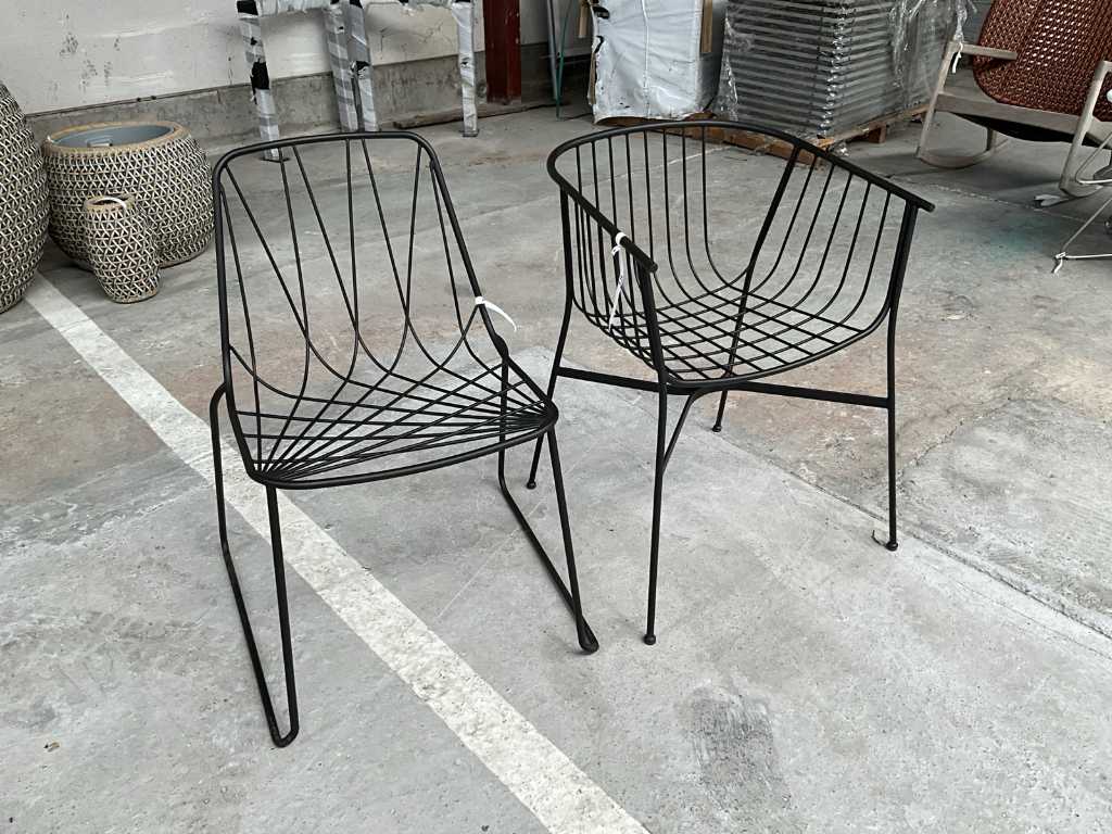 2x metalen terrasstoel SP01 JANETTE/CHEE
