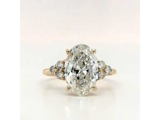 Bague en or jaune 14 carats de 3,28 carats diamant