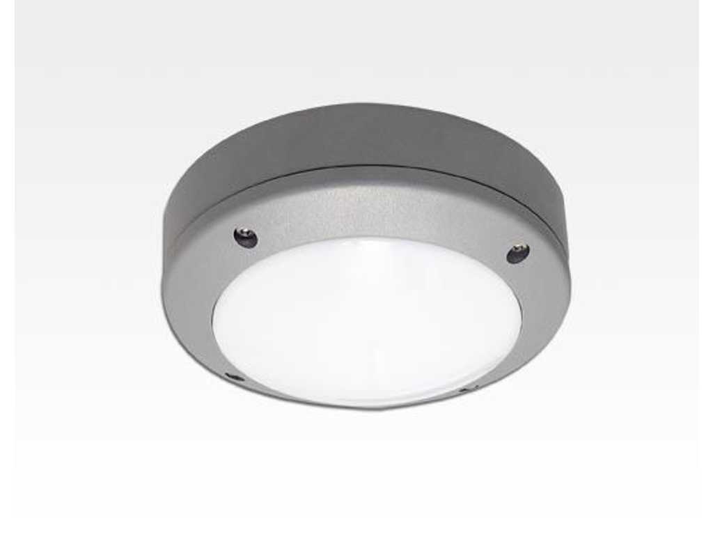 Package of 12 - 3W LED Wall/Ceiling Light Grey Round Daylight White / 6000-6500K 135lm 230VAC IP54 120Degree Wall Light Ceiling Light Aisle Light Fasade Light Entrance Light Outdoor Light Interior Light - SSAMLight