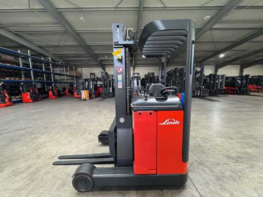 Batterij 2016 Service + UVV 09/2026 Linde R14 Elektrische Heftruck Reachtruck Triplex 500cm