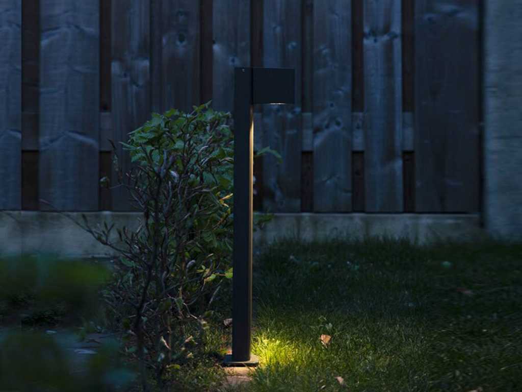 8 x Tuinlamp rechthoekig GU10 fitting zand zwart waterdicht