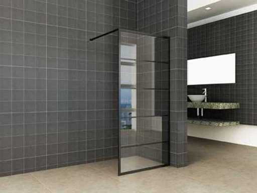 Wiesbaden 20.3522 Douche à italienne noir mat 100 cm