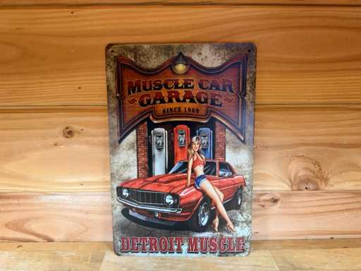 metaal reclame wandbord