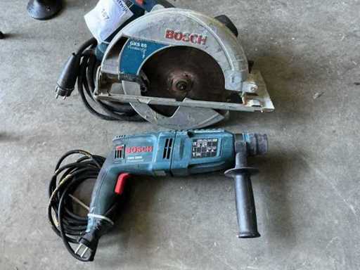 Bosch GKS 85 + GBH 2600 Gehrungssäge + Bohrer (2x)
