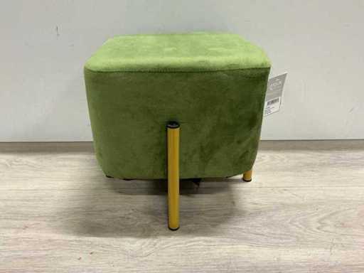 Aksamitne krzesło z wałem Old Green (2x)