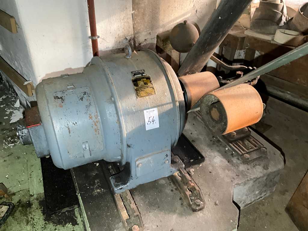 Electric motor with belt drive shafts
