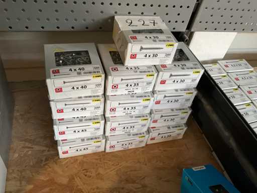 13 dozen inox houtschroeven