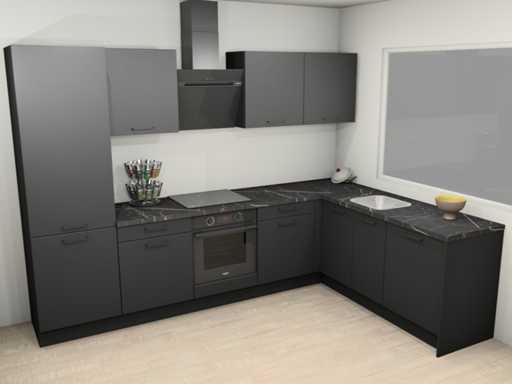 Häcker Concept - Topsoft Black matte - Colț