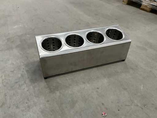 Stainless steel cutlery tray
