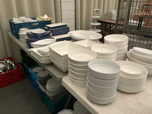 Lot of bowls, dishes and dishes