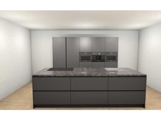 Häcker Concept130 Topsoft mat lak grafiet Eiland keuken