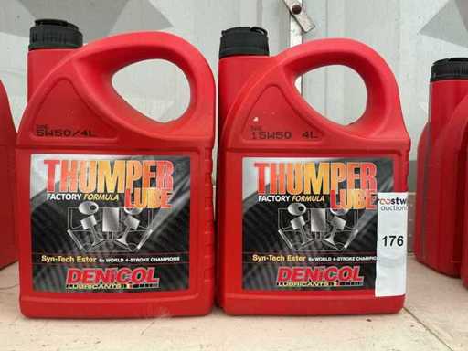 Denicol Fassung 4 Liter 15W50 Vollsynthetisches 4-Takt-Motoröl (2x)