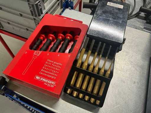 Facom & Rennsteig Centerpunch set (5x)