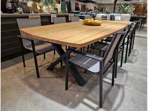 Castle-Line - Teak Tuintafel Bologna 300 x 128cm - 4cm Dik met Brede Planken
