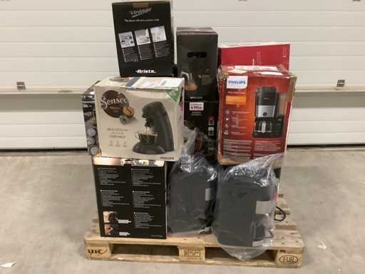 Lotul de aparate de cafea, inclusiv Phillips și Senseo - 21 de articole