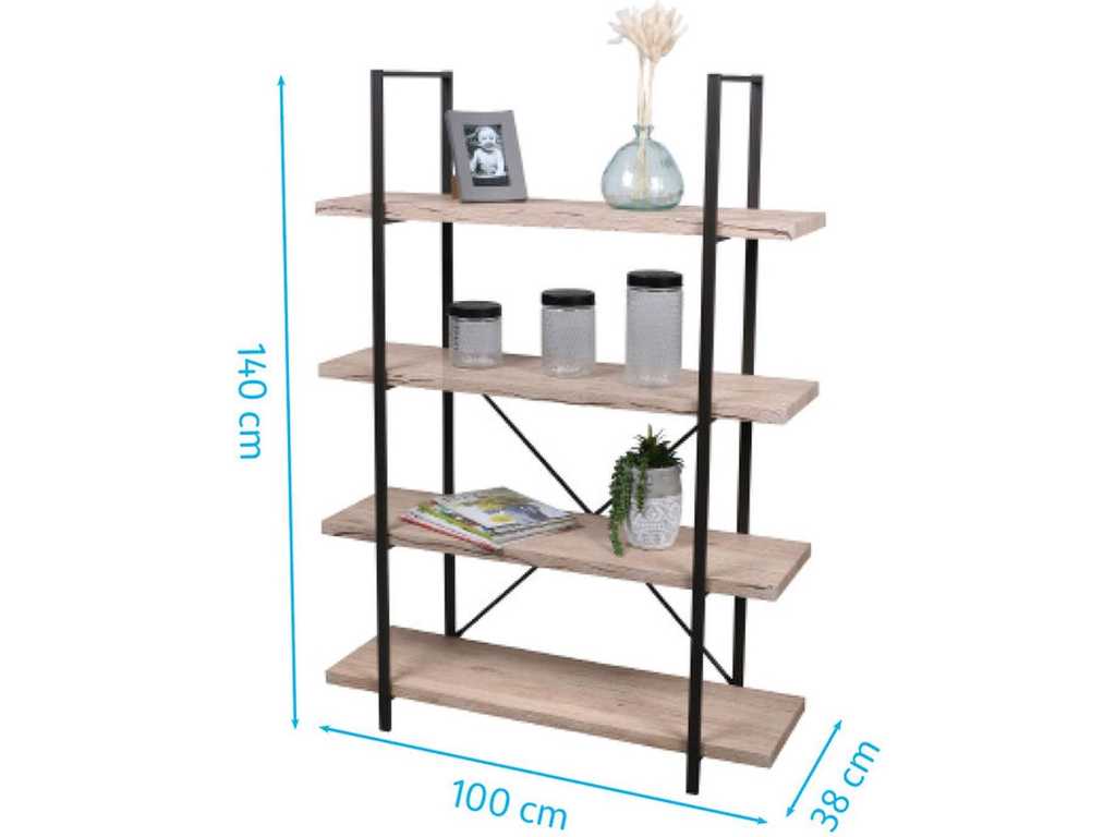 Urban Living - Industrial Cabinet with 4 Shelves