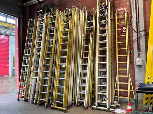 Staltor glasvezel schuifladder 2x16