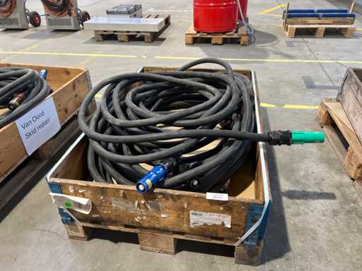 Juego de cables de alimentación para bloqueo de alimentación resistente acoplado ITT 660A IP67 (5 pines, codificado por colores)