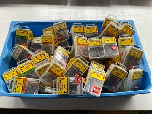 Rotadrill Various screws stainless steel, brass and galvanized (100x)